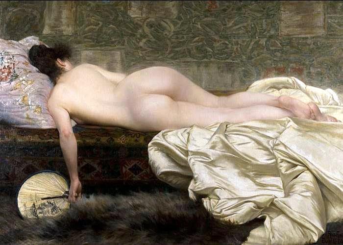 Rodolfo Amoedo Study of a woman oil painting image